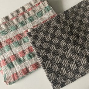 Viskestykke hr, Sort/gr tern